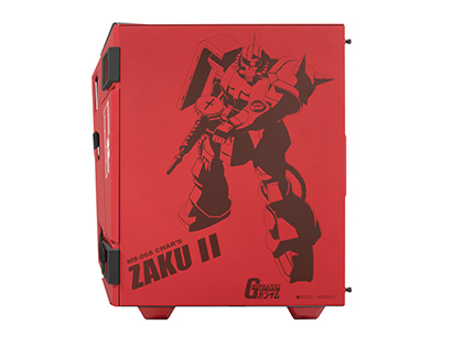 シャア専用ザクIIカラーのコラボPCケース、「TUF Gaming GT301」ベース