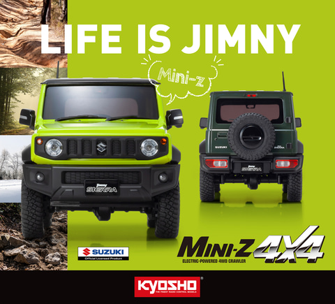 京商、1/18スケールのR/C「ミニッツ4×4 レディセット スズキ ジムニー