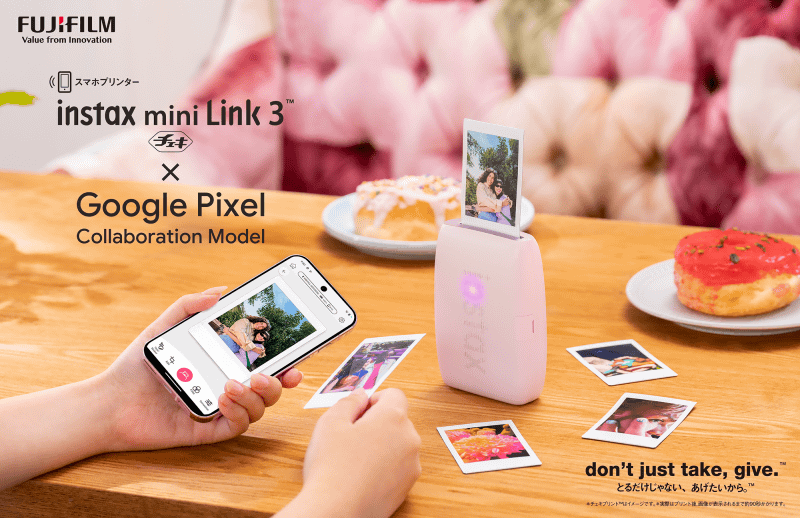 チェキ” instax mini Link 3に「Google Pixel」とのコラボモデル