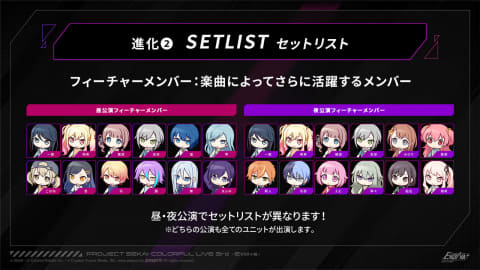 プロジェクトセカイ COLORFUL LIVE 3rd - Evolve -」のライブ内容から