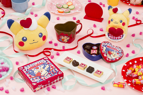 ポケモン」ピカチュウのぬいぐるみ付きチョコレートやフェイスポーチ