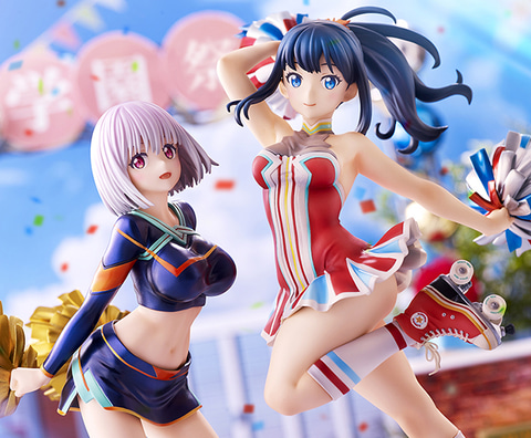 2人ともスカート短っ！ 「グリッドマン」より、チアガール姿の六花と