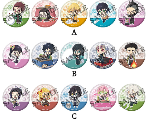 鬼滅の刃」、炭治郎たちが描かれた「メラミンカップ」と「缶バッジ