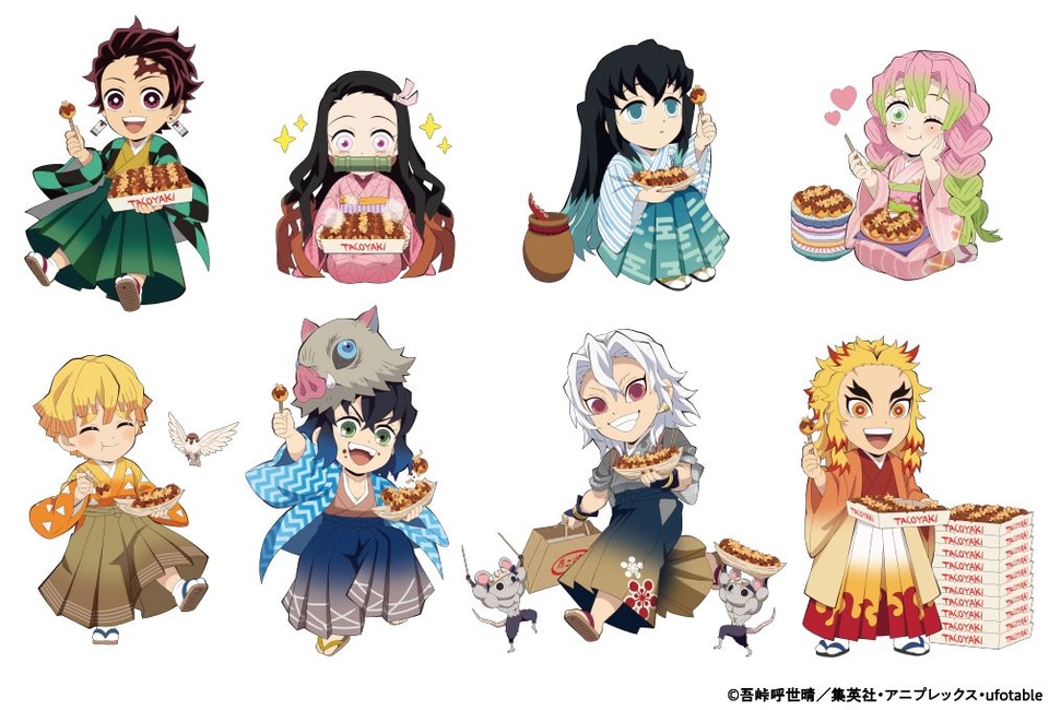 築地銀だこ×「鬼滅の刃」刀鍛冶の里編、店頭に大型パネルを設置