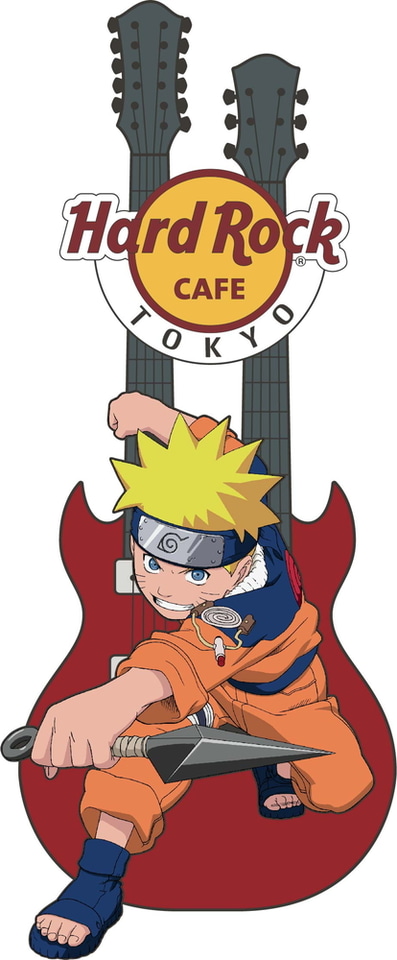 ハードロックカフェ「NARUTO-ナルト-」とコラボしたTシャツ/ピンバッジ