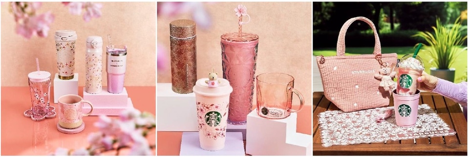 スターバックス、桜をモチーフにしたステンレスボトル/タンブラー