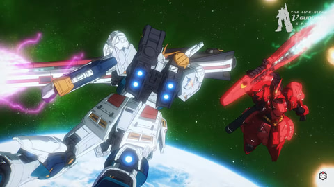 サザビーに新たな武装が！ 「実物大ν（ニュー）ガンダム立像 壁面演出