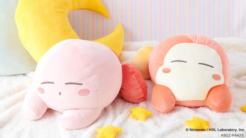 星のカービィ」、カービィとワドルディの“すやすや”ぬいぐるみLサイズ