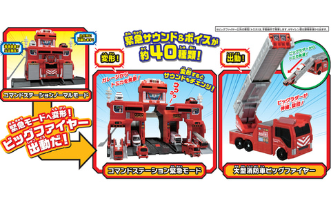 トミカシリーズの「変形出動！ビッグファイヤー＆コマンドステーション