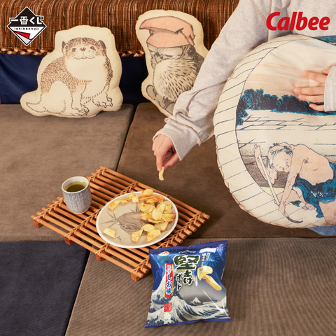 神奈川沖浪裏ポストカードスタンド付きジオラマなど「一番くじ 葛飾