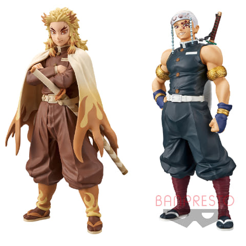 鬼滅の刃」、煉獄杏寿郎＆宇髄天元フィギュアが本日よりプライズに登場