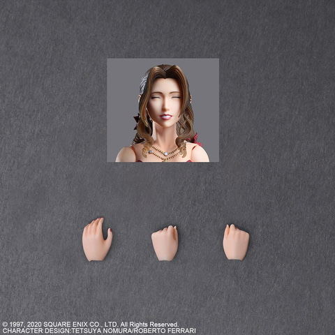 FF7R」の華やかな赤いドレスを身に纏った「エアリス」がPLAY ARTS改で