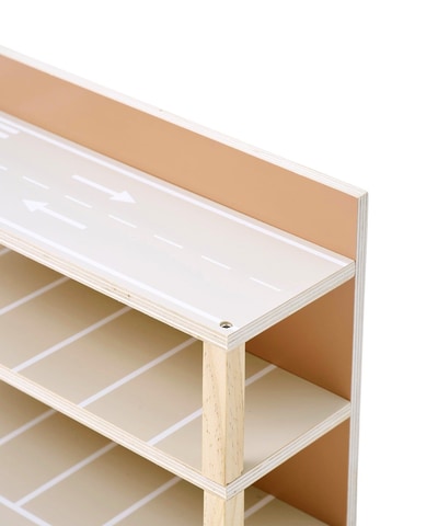 3COINS、組み合わせて遊べるミニカー用「収納棚」「エレベーター