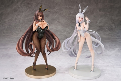 NIKKE」ブランとノワールがフィギュア化！ セクシーなバニースーツが1