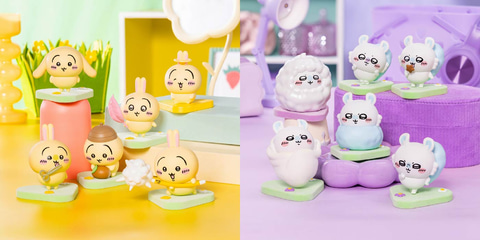 ちいかわ」から「うさぎだらけ」と「モモンガだらけ」のフィギュアが