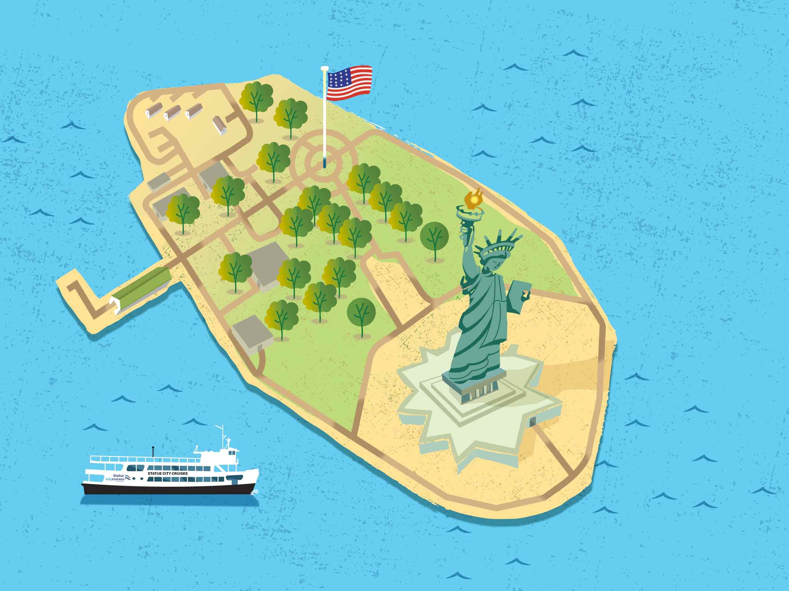 リバティ＆エリス島 - 自由の女神 - スタチュー・シティ・クルーズ
