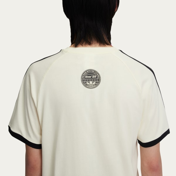 adidas Originals × Oasis ツアースリーストライプス Tシャツ