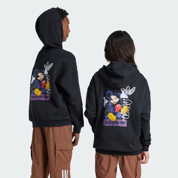 adidas × Disney ミッキーマウス パーカー キッズ - ブラック