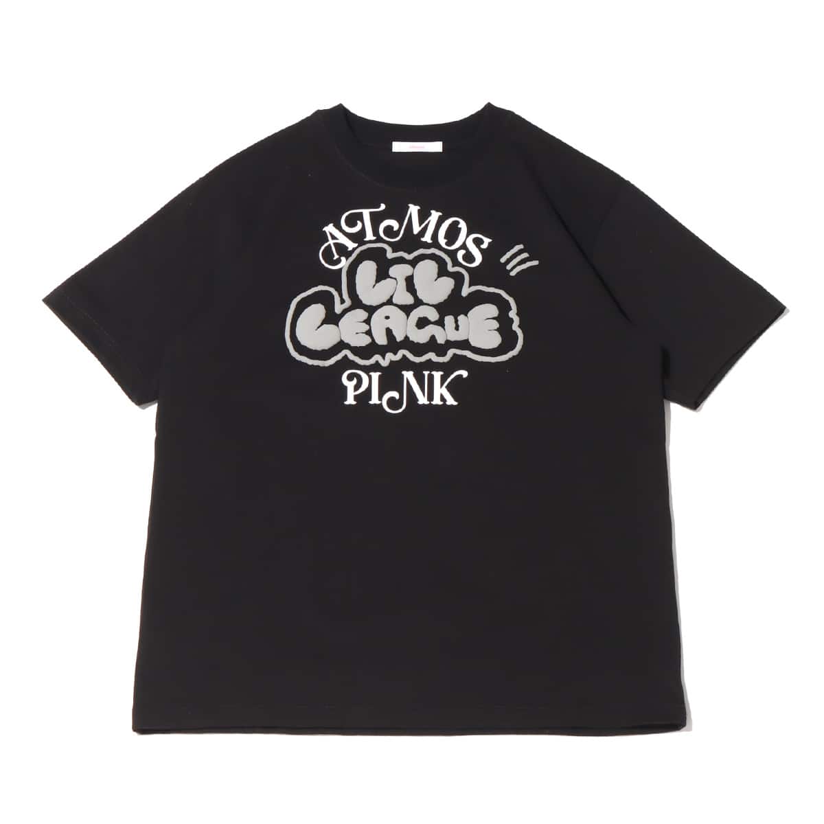 atmos pink × LIL LEAGUE 書き下ろしロゴ Tシャツ BLACK（アトモス