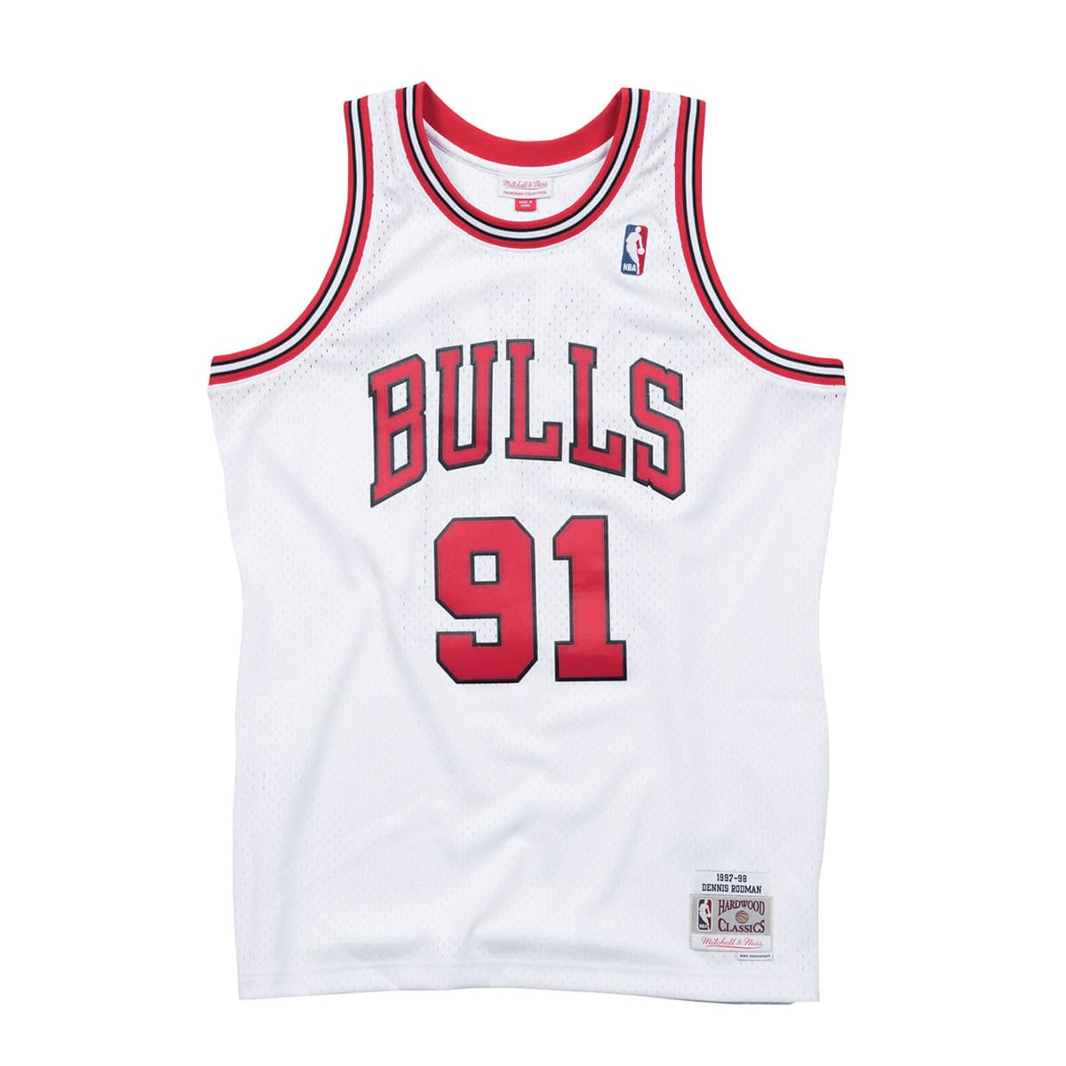 Mitchell & Ness Swingman ジャージ #91 D Rodman WHITE 22FW-I