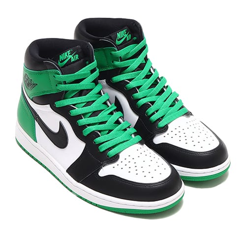 JORDAN BRAND AIR JORDAN 1 LOW BLACK/BLACK-LUCKY GREEN-WHITE 23SU-I