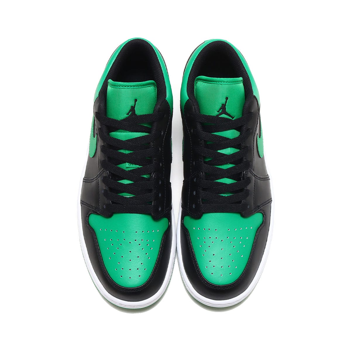JORDAN BRAND AIR JORDAN 1 LOW BLACK/BLACK-LUCKY GREEN-WHITE 23SU-I