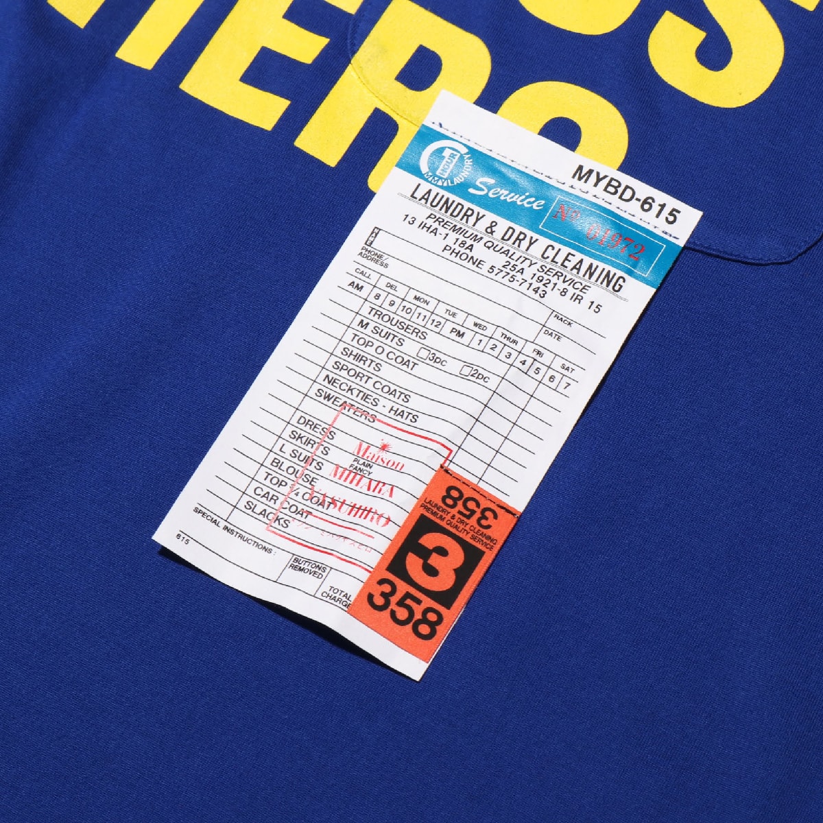 Maison MIHARA YASUHIRO combined T-sh BLUE （メゾン ミハラヤスヒロ