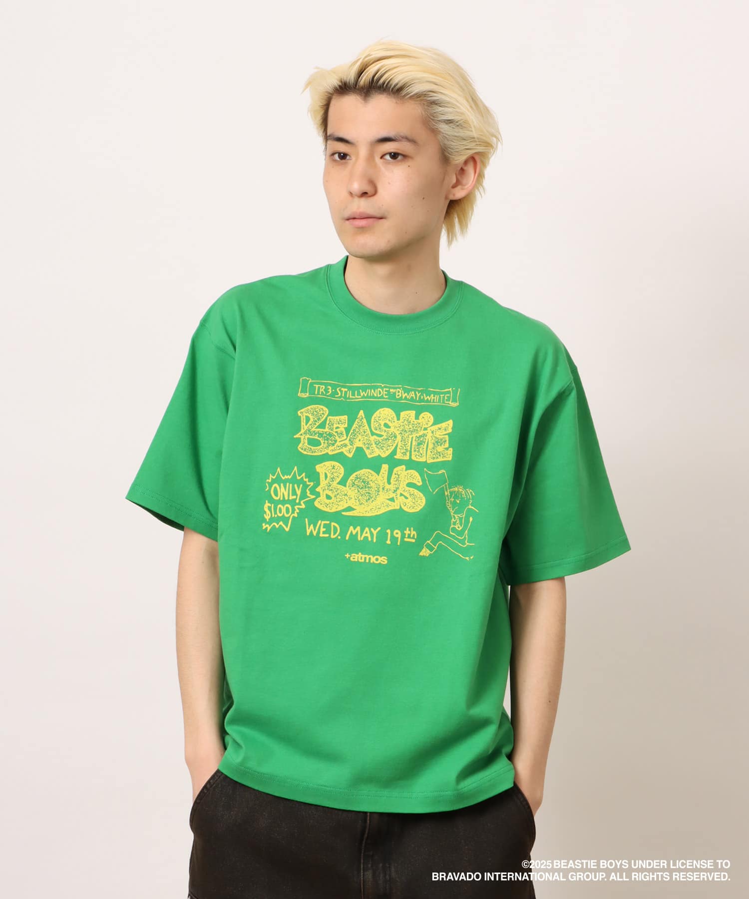 Beastie Boys x atmos FLYER T-shirt GREEN（ビースティ ボーイズ x