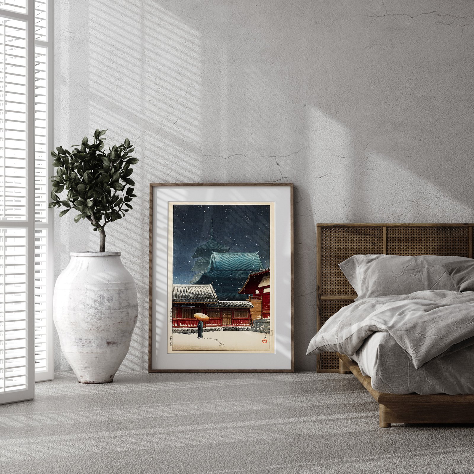 Tenno Temple, Osaka | Kawase Hasui | Ukiyo-e | Japanese Woodblock