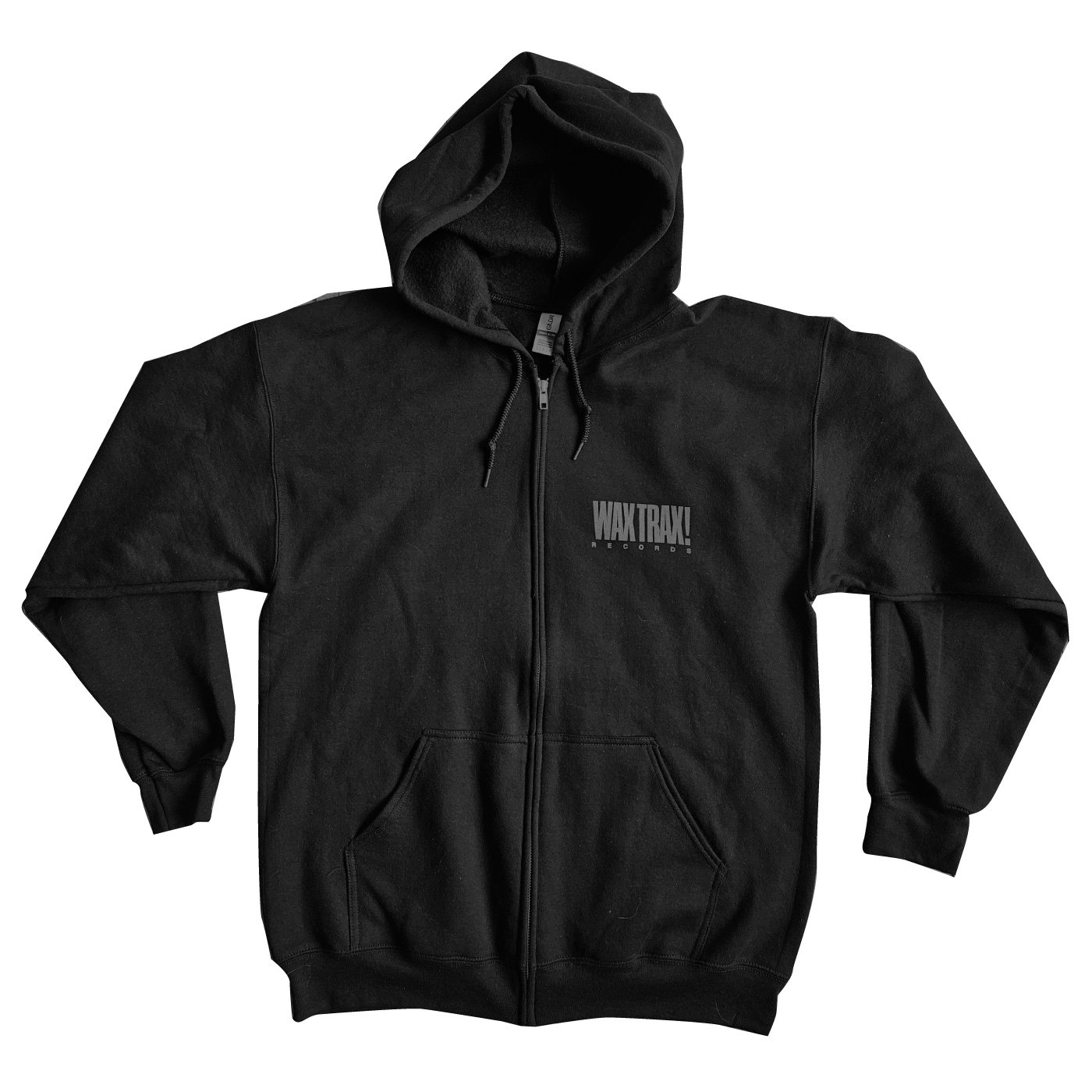 WAX TRAX! - Zip Hoodie / Moon Bolt - Grey | Wax Trax! Records