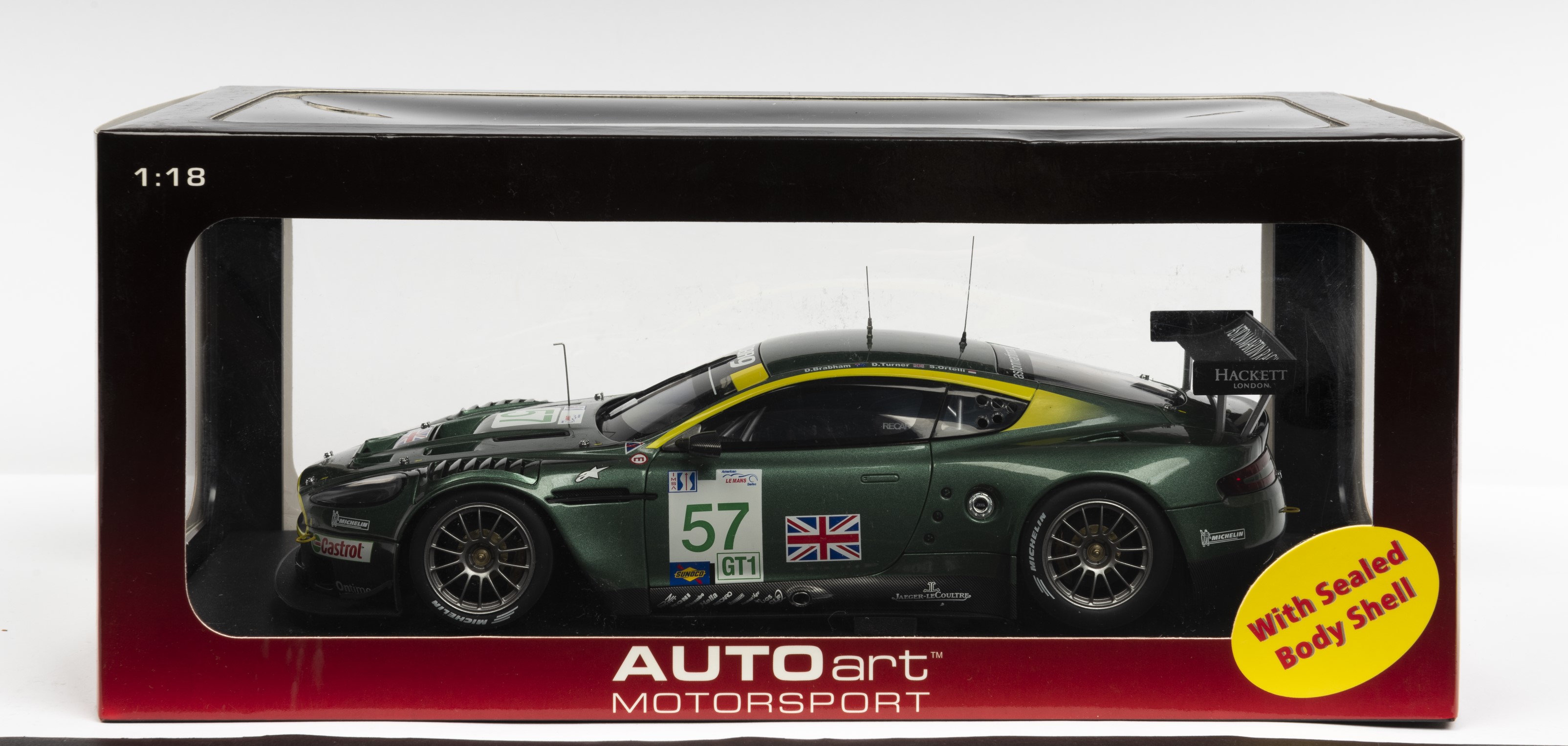 ASTON MARTIN: A NOS 1:18 scale Autoart Aston Martin DBR9 #57 2005