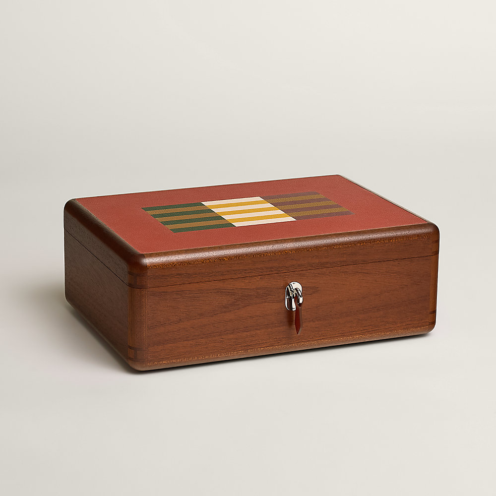 Casaque Oxer poker box - Red | Hermès USA