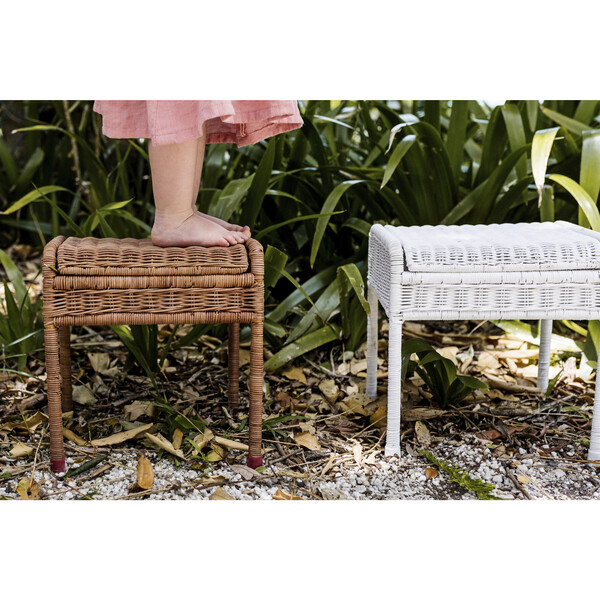 Stori Stool, White - Olli Ella Kids Seating | Maisonette