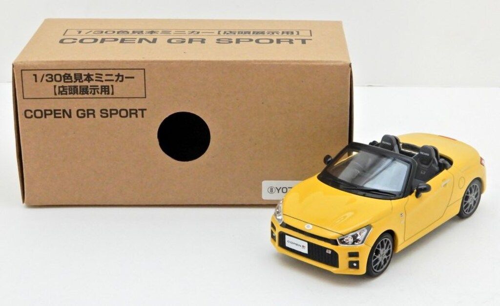 トヨタ 1/30 色見本ミニカー【店頭展示用】 COPEN GR SPORT ジョーヌ
