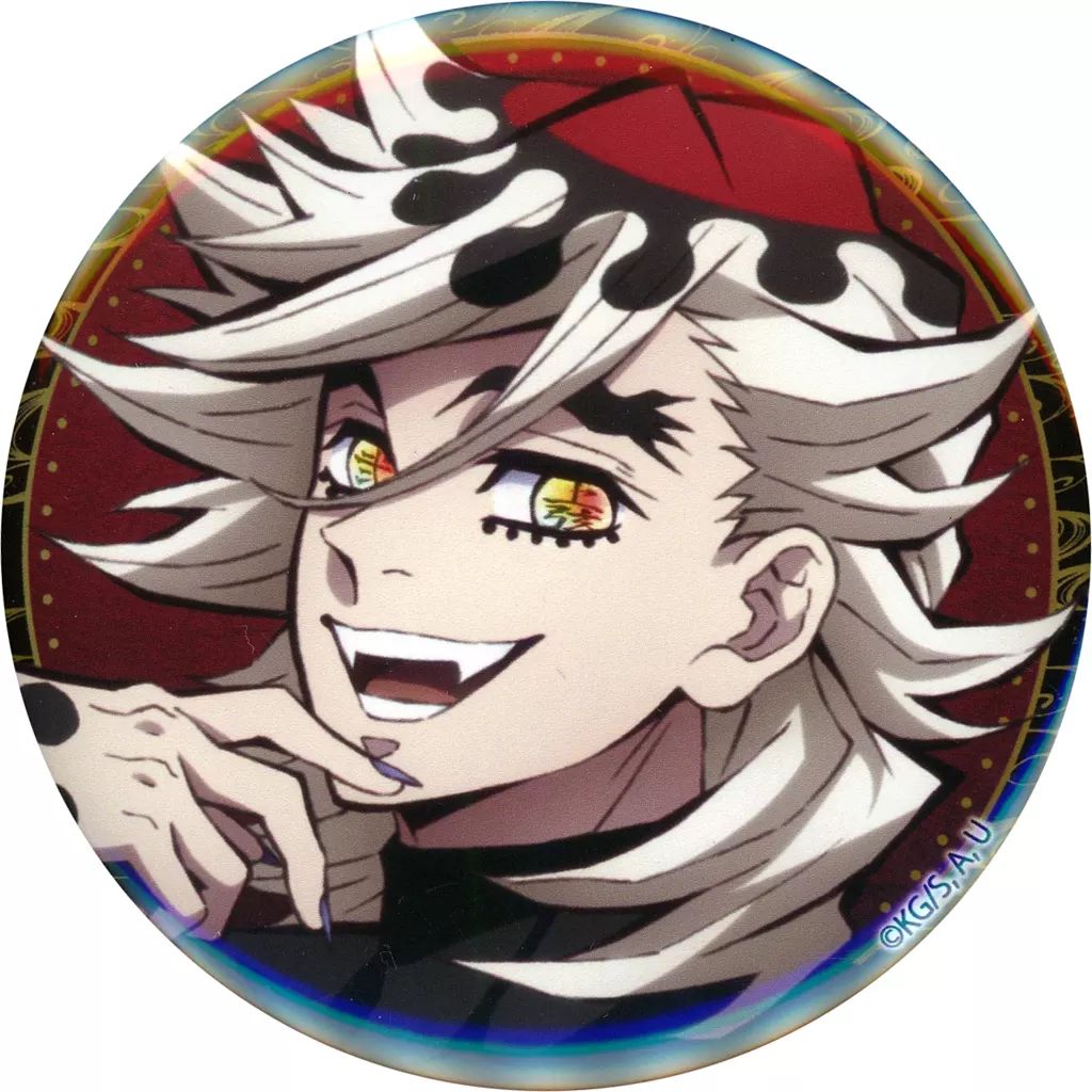 中古】バッジ・ビンズ 童磨 ビッグ缶バッジ 「鬼滅の刃 アニプレックス