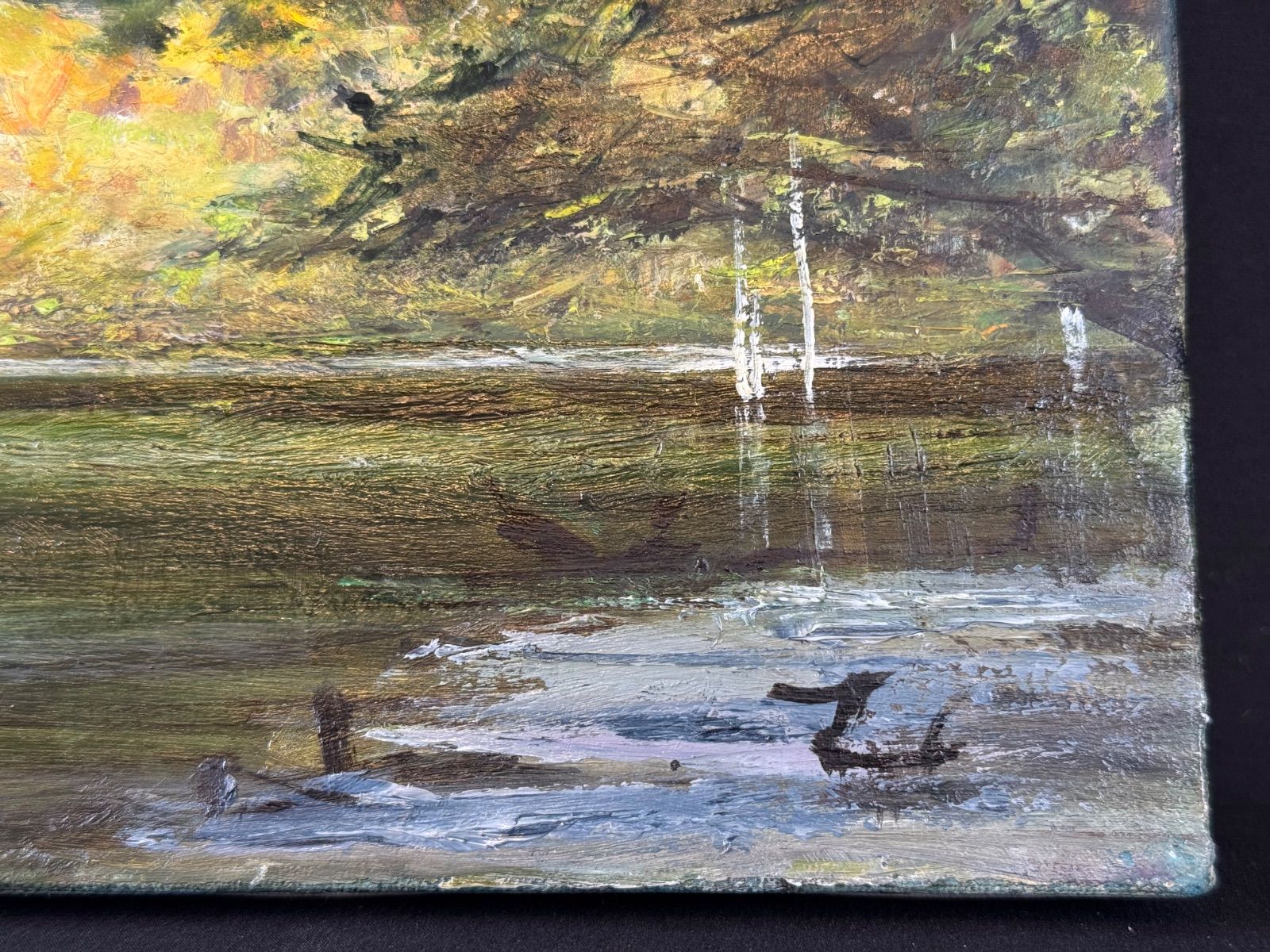 キャンプファイヤー F4 油彩画 絵画 風景画 キャンプファイヤー 油彩画