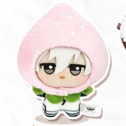 10cm ぬい服 いちごの被り物 ピンクと赤色 着ぐるみ ちびぐるみ