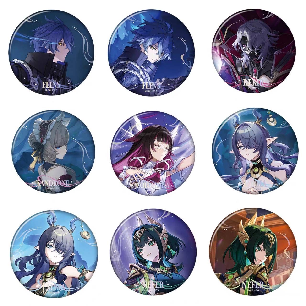 公式正規品 缶バッジ 原神 フリンズ コロンビーナ 少女 サンドローネ