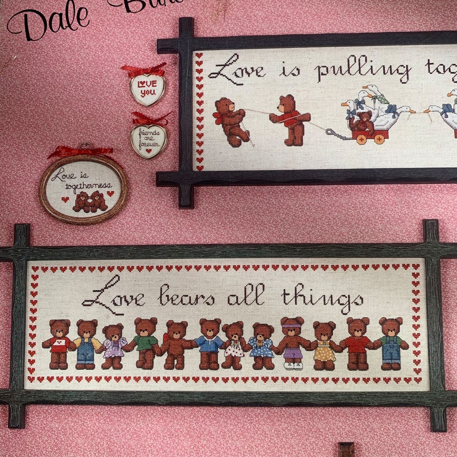 ヴィンテージクロス＆ハンドメイド刺繍アニマルちゃん·͜