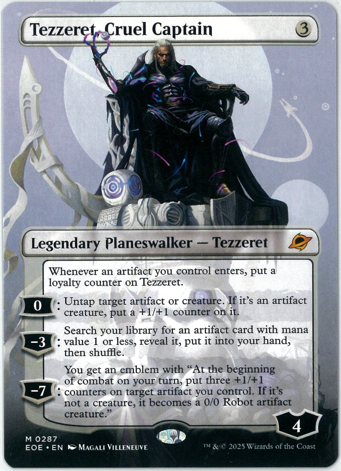 MTG 久遠の終端 冷酷な船長、テゼレット 日本語 ボーダレス Foil MTG