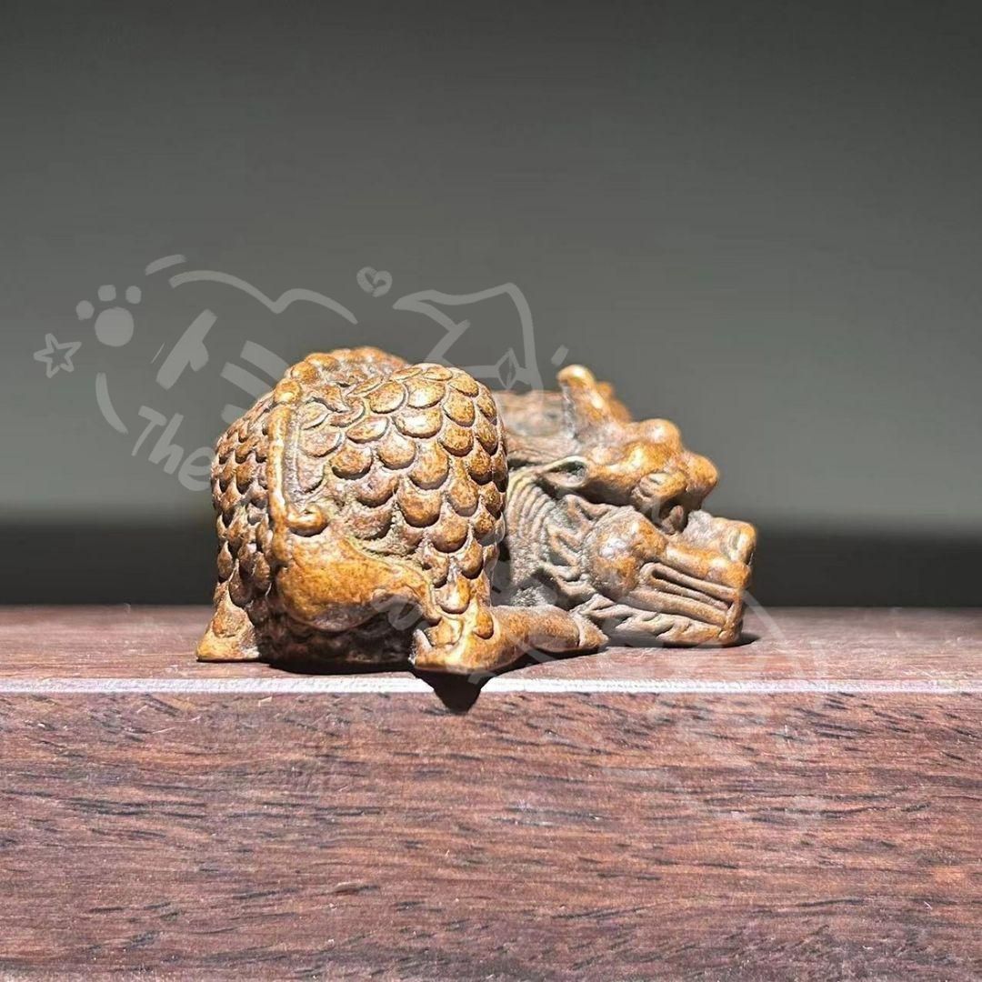 銅器 神獣 盤竜 神竜 招財 鎮宅 装飾品 工芸品 置物 銅器 神獣 盤竜 神