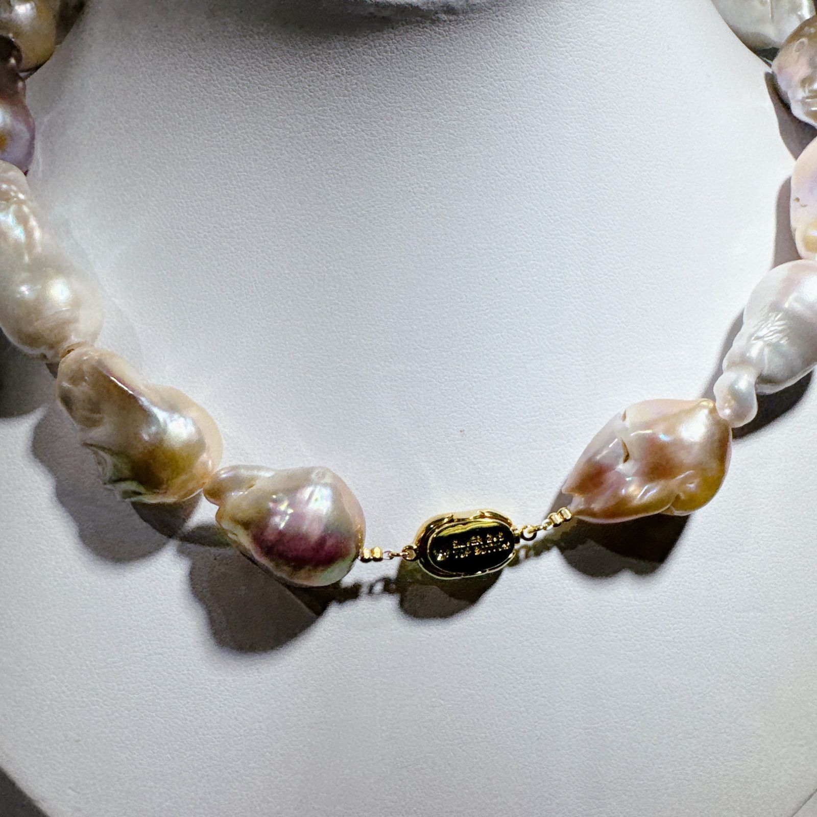 オイスターパール淡水パール美品オイスターパールネックレスNO25-2501