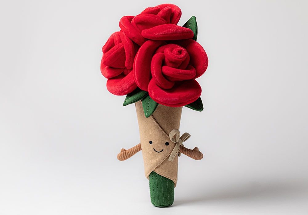 新品 ジェリーキャット Jellycat Amuseables ローズブーケ 30cm 薔薇