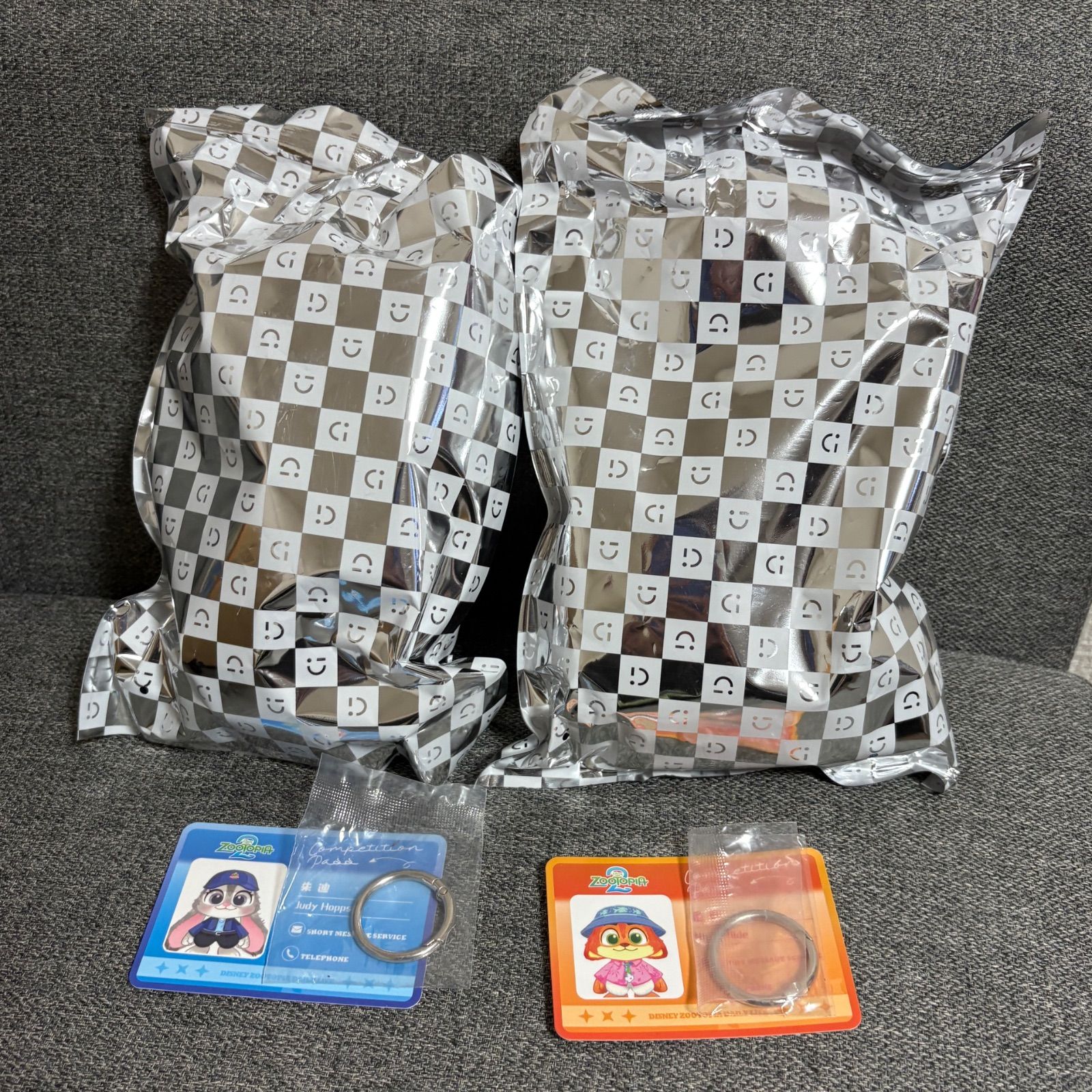 2点セット ニック ジュディ MINISO マスコット ぬいぐるみキーホルダー