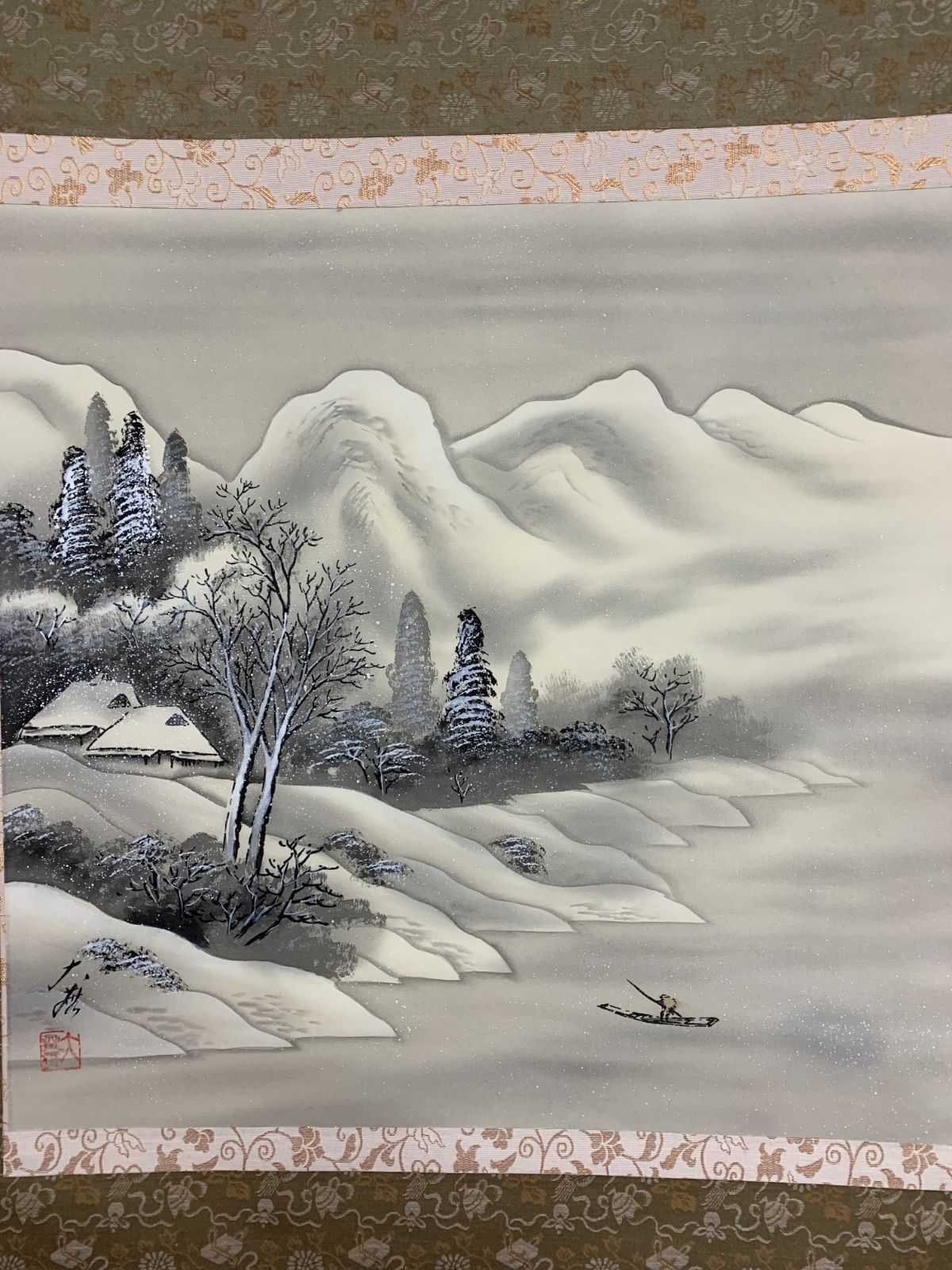 掛け軸】288 福永大蕪「水墨山水」#茶掛 #掛軸 #古美術 #骨董 #お