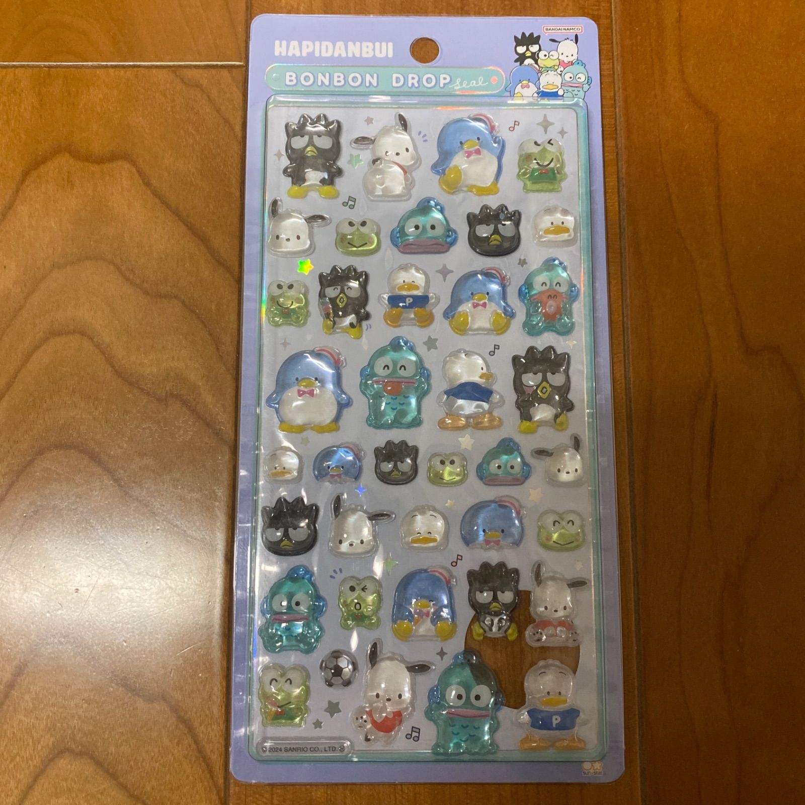 新品未使用】はぴだんぶい ボンボンドロップシール サンリオ 第一弾