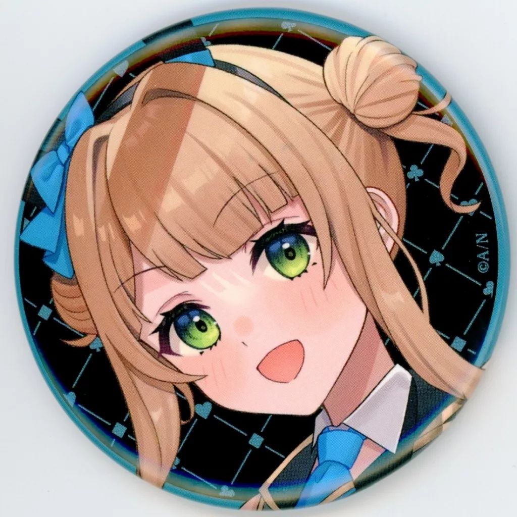 中古】バッジ・ビンズ 鏑木ろこ(等身) 缶バッジ 「DMMスクラッチ! にじ