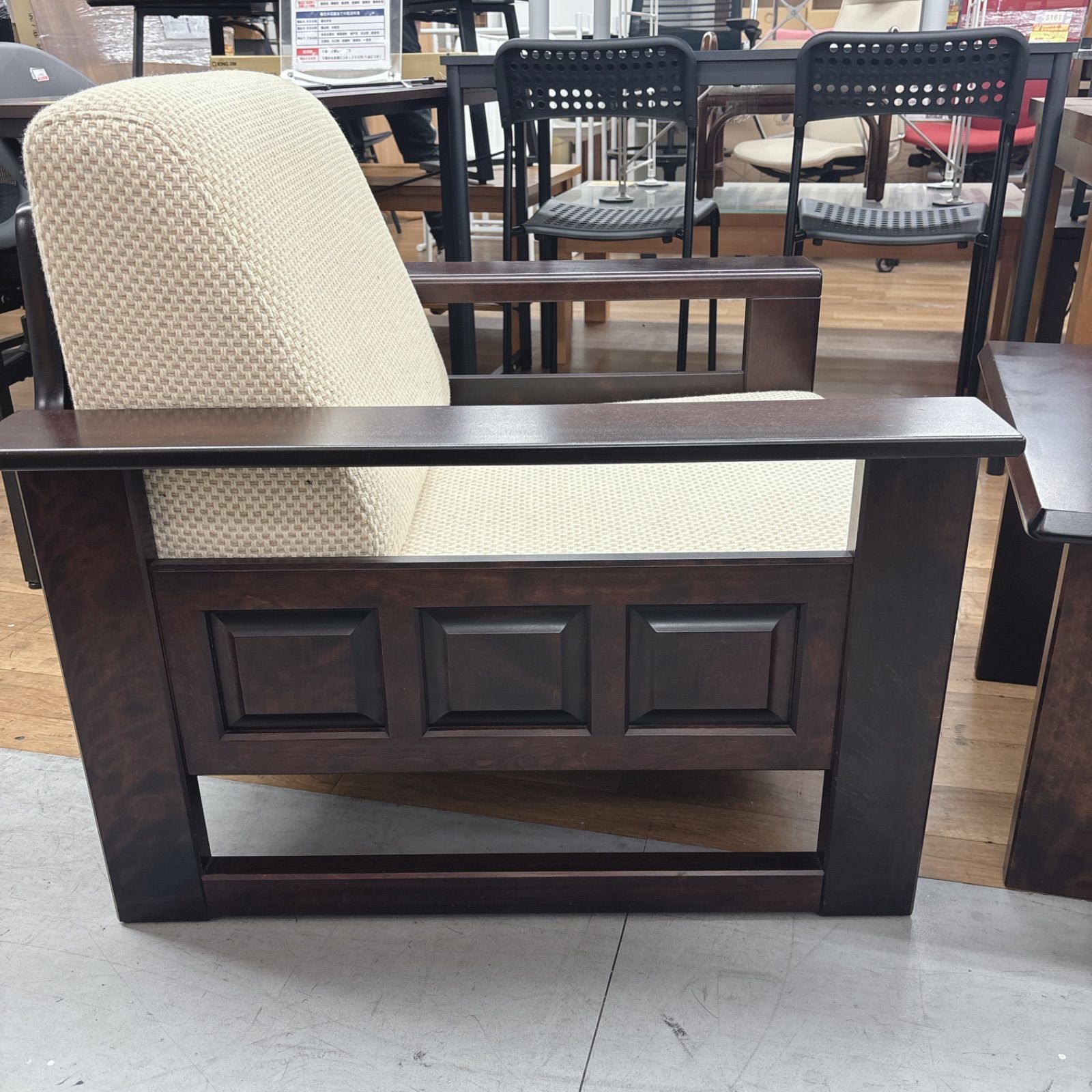 I376 🌈 名古屋市近郊配送設置無料！ 北海道民芸家具 ソファ＆テーブル