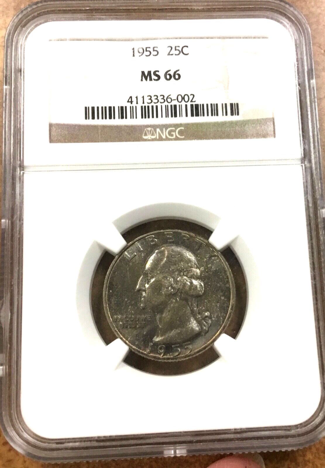 1955年 25セント ワシントン クォーター 90% 銀 エクストリーム