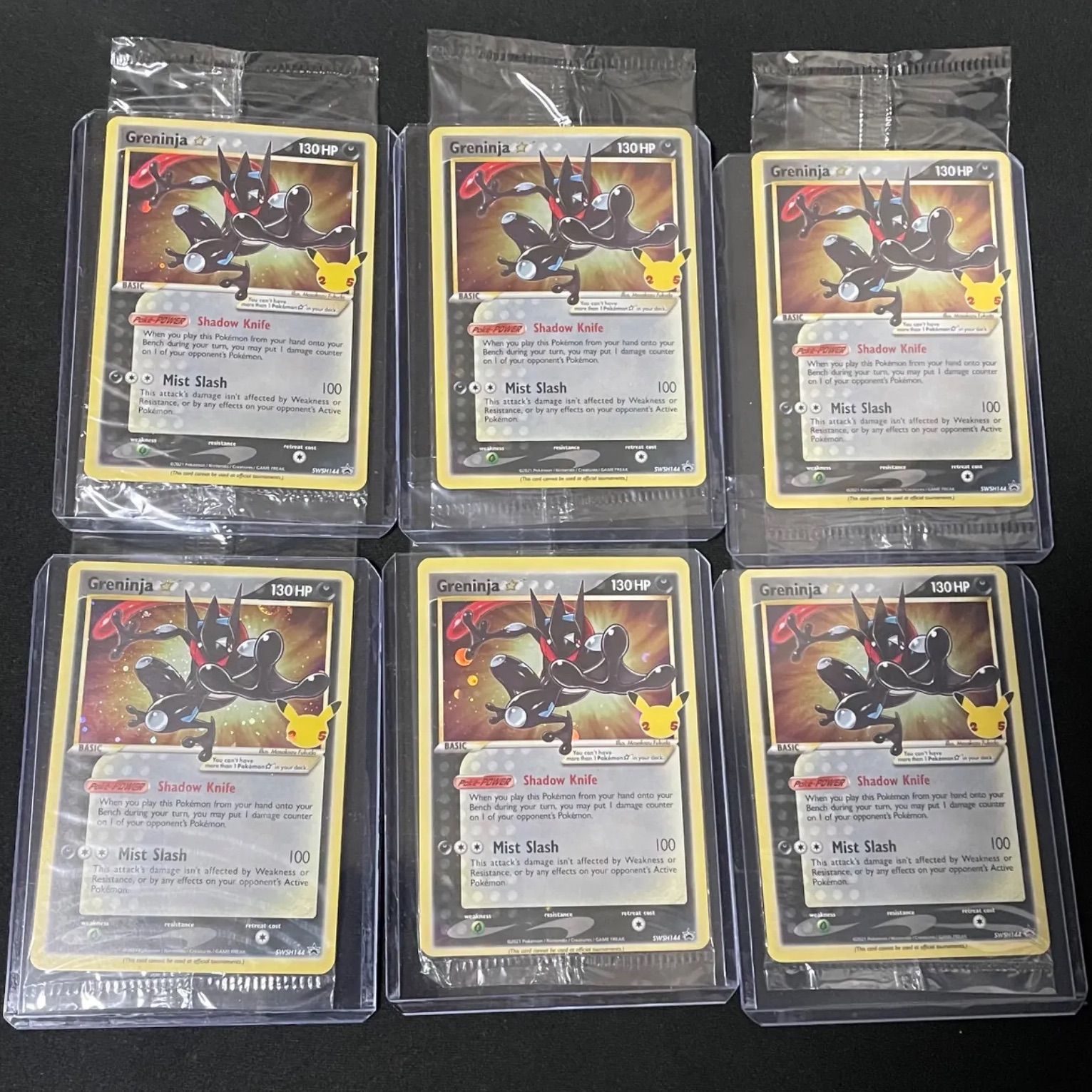 6枚セット】 未開封 ゲッコウガ☆ ゴールドスター 海外版 英語版 25th